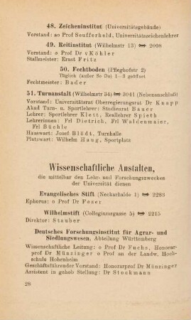 28-29, Wissenschaftliche Anstalten