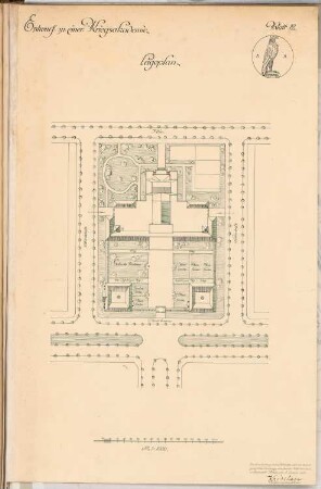Kriegsakademie Schinkelwettbewerb 1911: Lageplan 1:1000