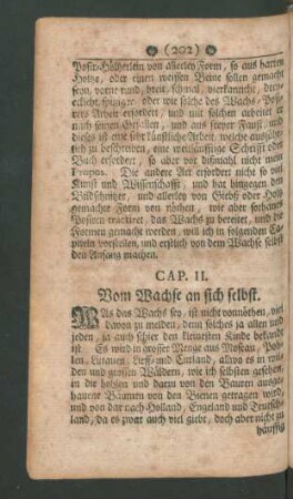 Cap. II. Vom Wachse an sich selbst