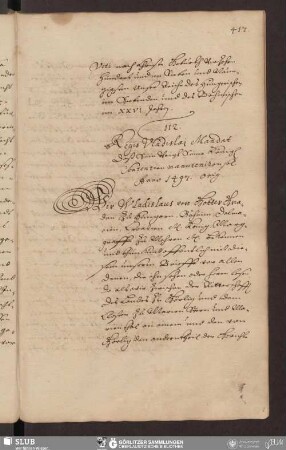 112. Regis Valdislai Mandat Daß Sein Voigt Seine Königl. Sententien manuteniren sol. Anno 1497.