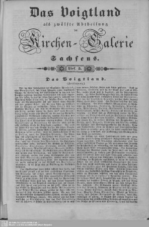 Das Voigtland (Fortsetzung), Die Parochie Ruppertgrün (Fortsetzung) : 5. Lieferung