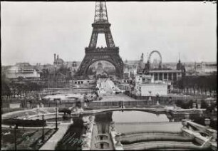 Paris, Abbau Weltausstellung 1900, Panoramablick vom Trocadéro-Hügel auf das Ausstellungsgelände