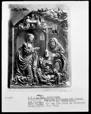 Anbetung des Kindes mit Engeln und Hirten