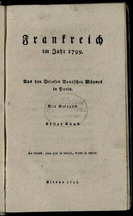 1799,1: Frankreich im Jahr 1799