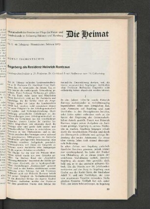 Nr. 2. 80. Jahrgang. Neumünster, Feburar 1973.