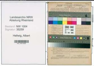 Entnazifizierung Albert Hellwig , geb. 08.09.1884 (Arbeiter)