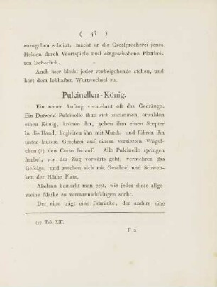 Pulcinellen-König.