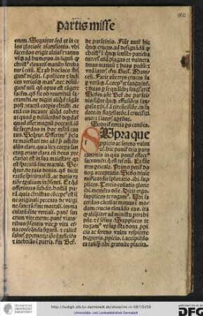 Supra que propitio ac sereno vultu etc., hic ponitur tertia pars canonis in qua ponitur effectus sacramenti qui est res tamen.