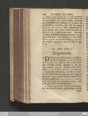 Tit. XXVI. (VIII. 9.) De precario.