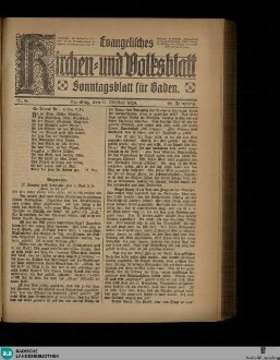 Evangelisches Kirchen- und Volksblatt : Sonntagsblatt für Baden