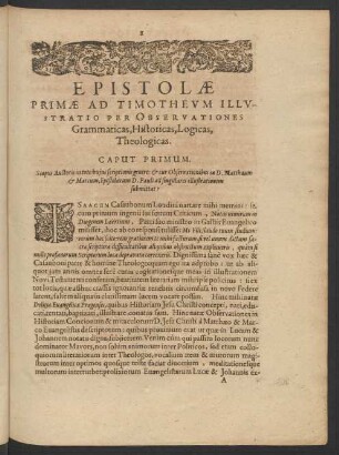 Epistolae Primae Ad Timotheum Illustratio Per Observationes Grammaticas, Historicas, Logicas, Theologicas.