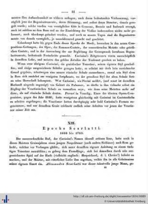 XIII. Epoche Scarlatti. 1680 bis 1725.