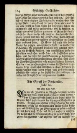 Die Straff der Benjamiter. Judic. 20.