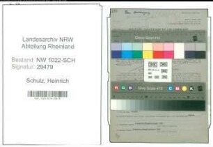 Entnazifizierung Heinrich Schulz , geb. 18.08.1906 (Technischer Angestellter)