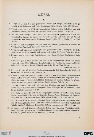 Möbel (Nr. 1-179)