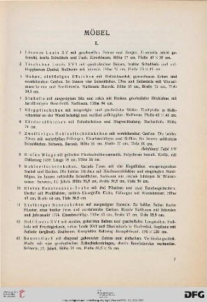 Möbel (Nr. 1-179)