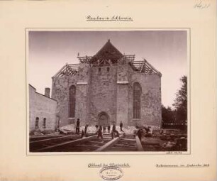 Neubau des Glockenturms am Dom, Schleswig: Abbruch des Westgiebels
