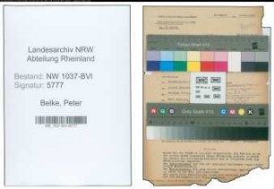 Entnazifizierung Peter Belke , geb. 01.09.1894 (Gaertner)
