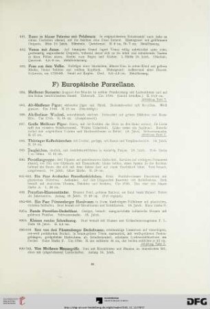 F) Europäische Porzellane (Nr. 684-798)