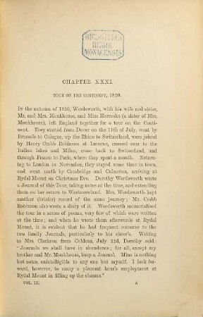 The poetical works of William Wordsworth, 11. The life of William Wordsworth