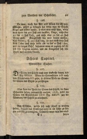 61-63, Achtes Capitel (§ 127 - 134)