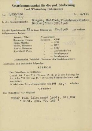Dongus, Gottlob
