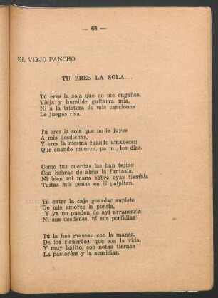 Tu eres la sola