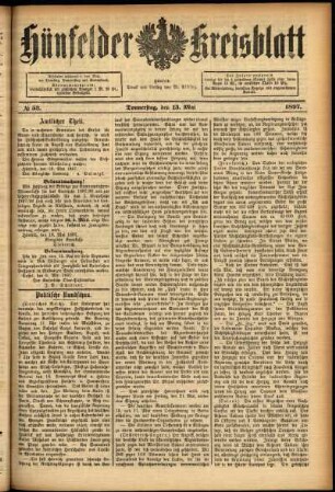 Ausgabe vom Donnerstag, den 13. Mai 1897.