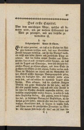 41-49, Das erste Capitel (§ 29 - 35)