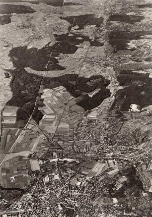Luftbildaufnahmen von Karlsruhe. Durlach/Aue - Durlach nach Norden