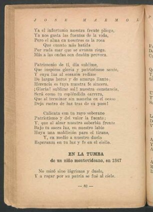 En la tumba : de un niño montevideano, en 1847