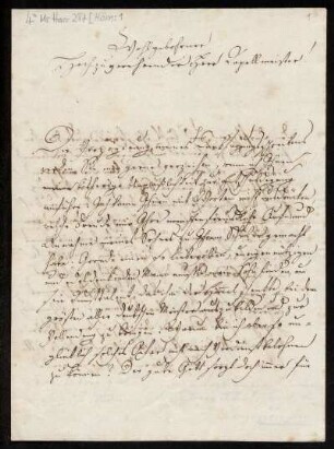 Brief von Georg Albert Hom an Louis Spohr