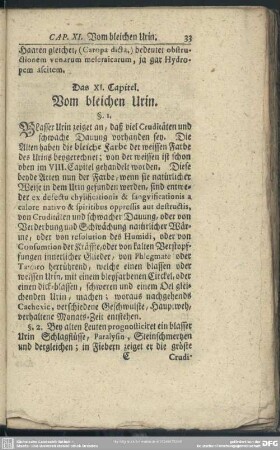 Das XI. Capitel. Vom bleichen Urin