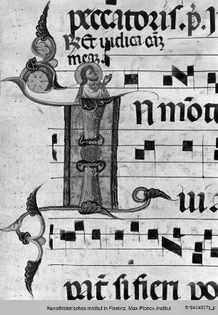 Antiphonar : Initiale I mit Christus im Gebet