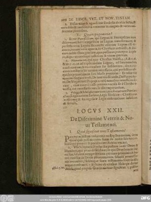 Locus XXII. De Discrimine Veteris & Novi Testamenti.