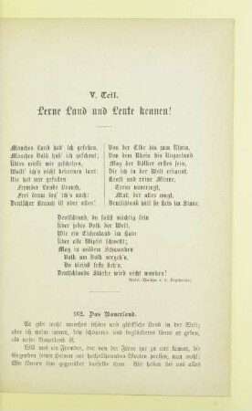 V. Teil. Lerne Land und Leute kennen!