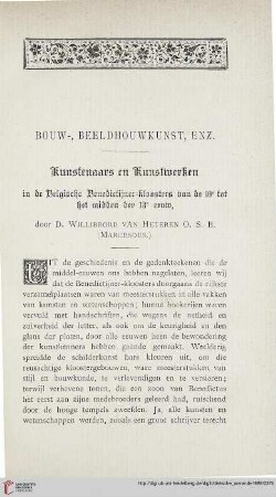 Bouw-, Beeldhouwkunst, Enz.