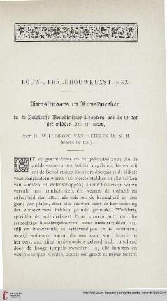 Bouw-, Beeldhouwkunst, Enz.