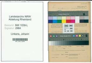 Entnazifizierung Johann Linkens , geb. 14.04.1912 (Chemiearbeiter)