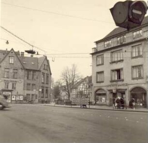Situation am Eingang zum Wall. mit Heuerampel. Detmold. Hornsches Tor. Papierabzug
