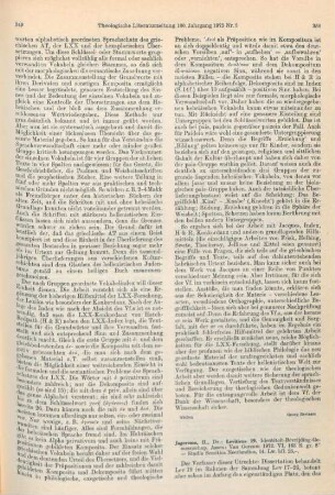 350-351 [Rezension] Jagersma, Hendrik, Leviticus 19