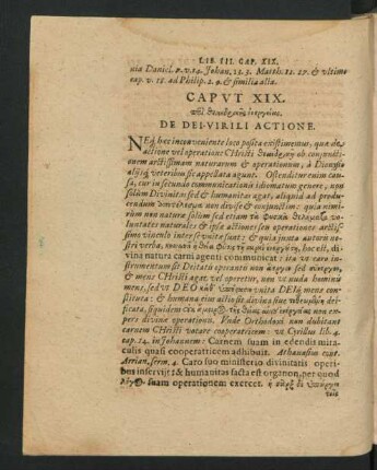 Caput XIX. De Dei Virili Actione.