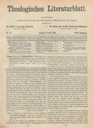 225-227 [Rezension] Behm, Johannes, Pneumatische Exegese?