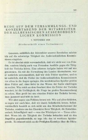 [Reden und Aufsätze November 1918]