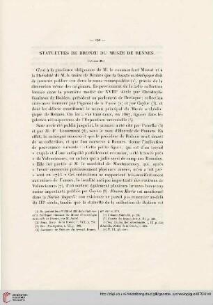 Statuettes de bronze du Musée de Rennes