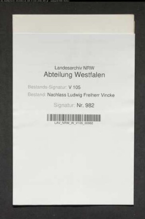 Ehepakt Charlotte Vinckes mit Kaspar Heinrich von Sierstorpff