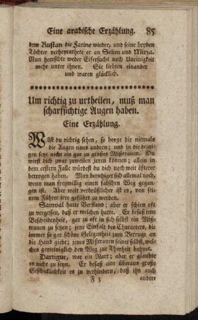 Um richtig zu urtheilen, muß man scharfsichtige Augen haben. Eine Erzählung.