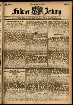 Ausgabe vom Freitag, den 20. Juli 1883.