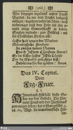 Das IV. Capitel. Vom Feg-Feuer