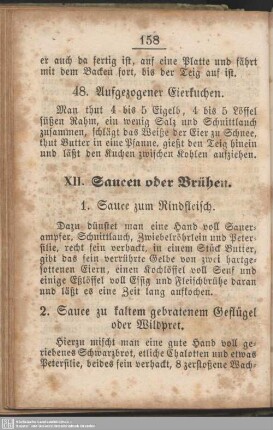 XII. Saucen und Brühen